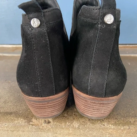 Sam Edelman Black Suede Ankle Boots - Picture 6 of 9
